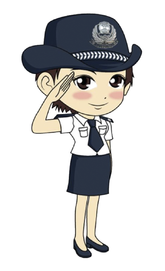 clipart girl police officer