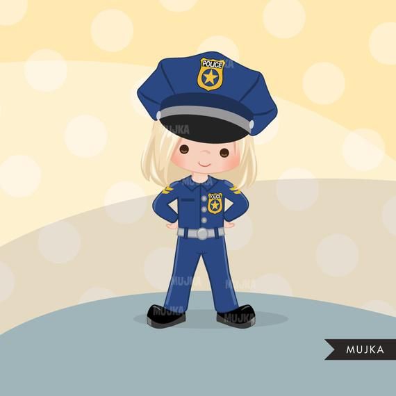 girls clipart police