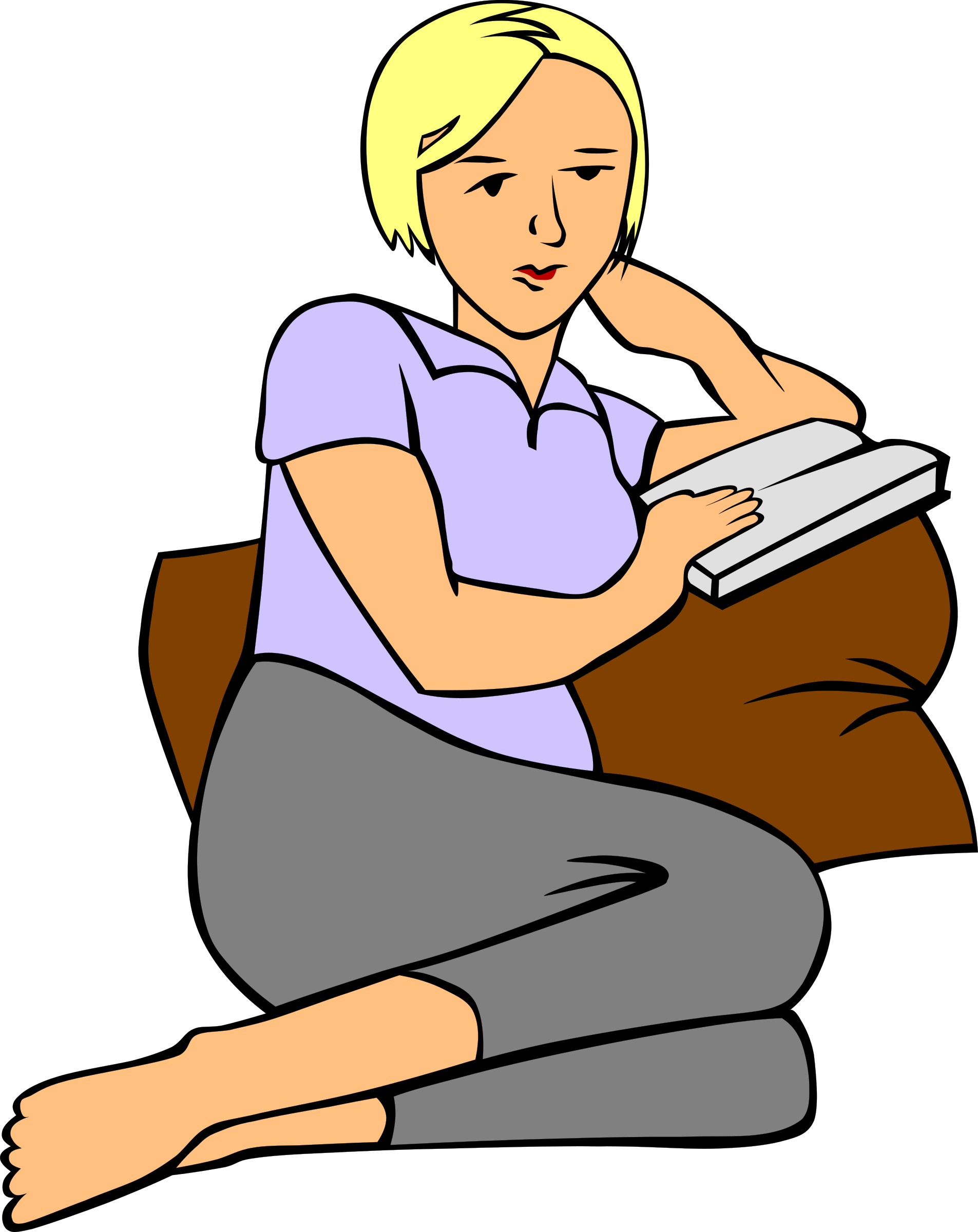 Teen clipart woman. Reading big image png