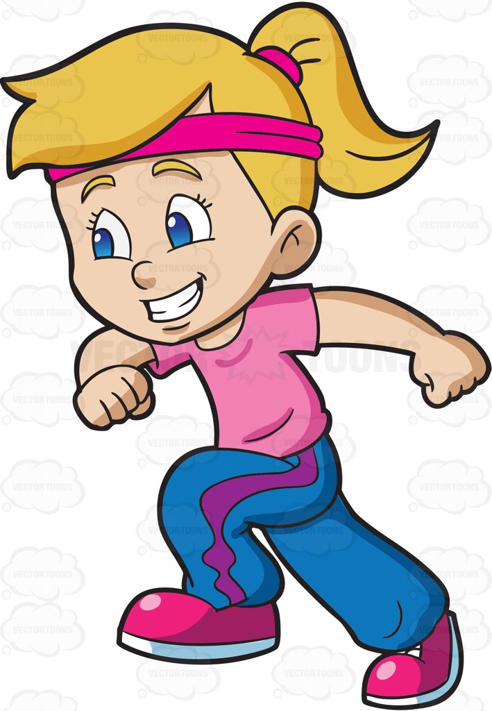 Race clipart kid athletic. Girl jogging free download