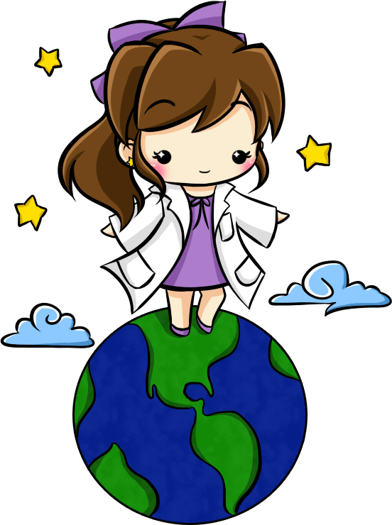 Scientist little girl