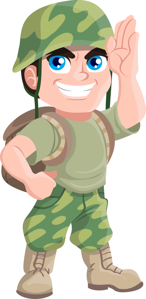 Female Military Cartoon Characters