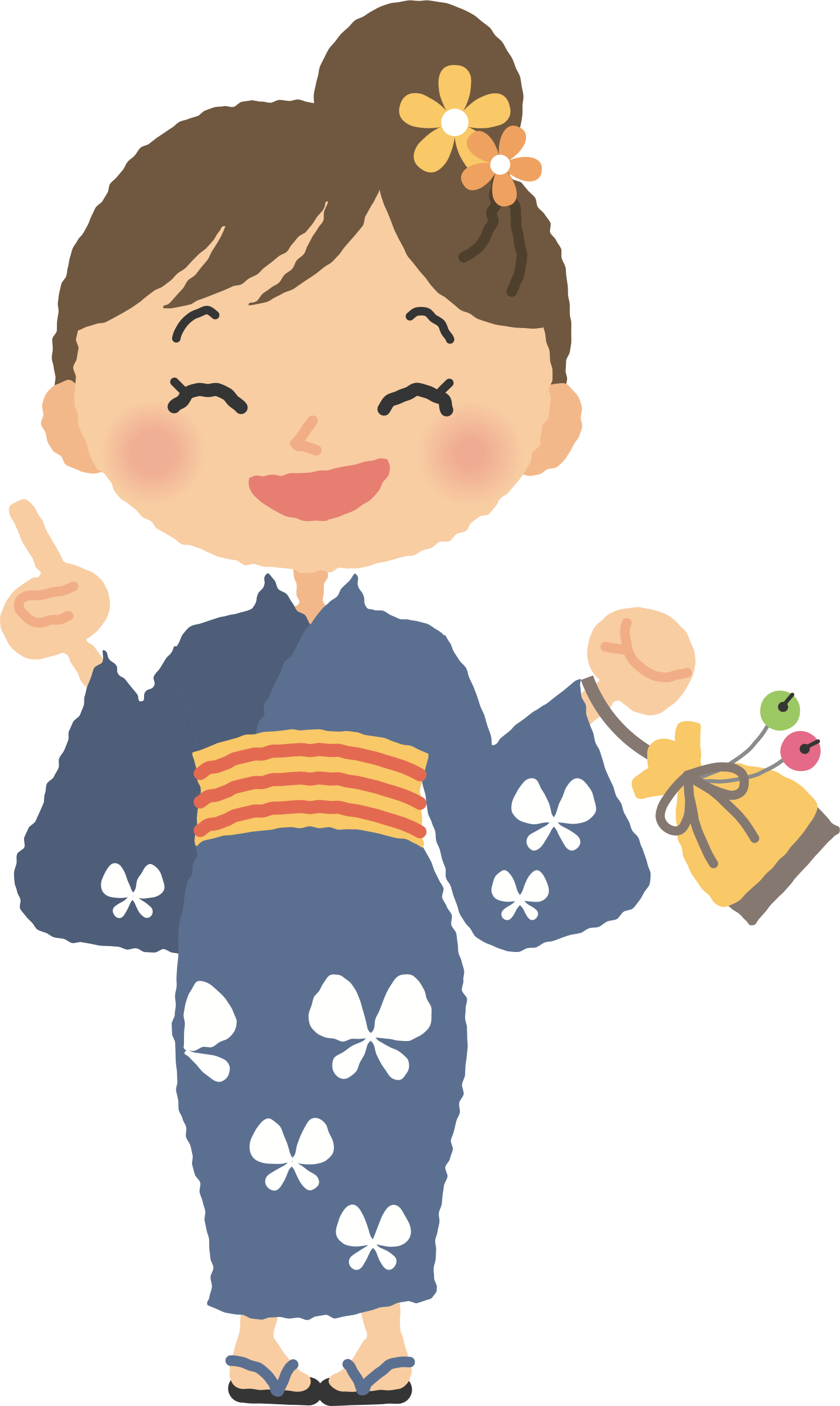 clipart panda kimono