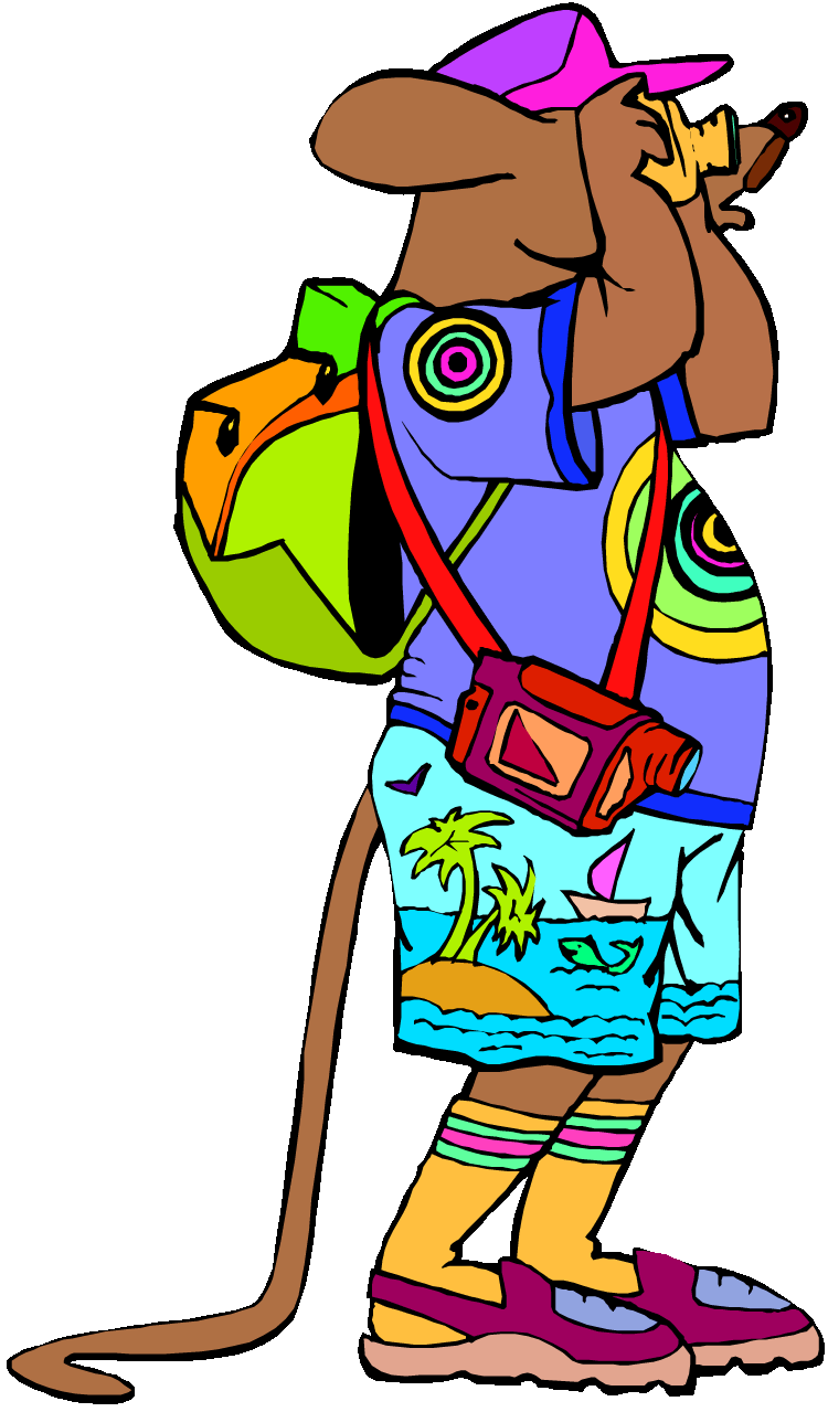 clipart girl tourism