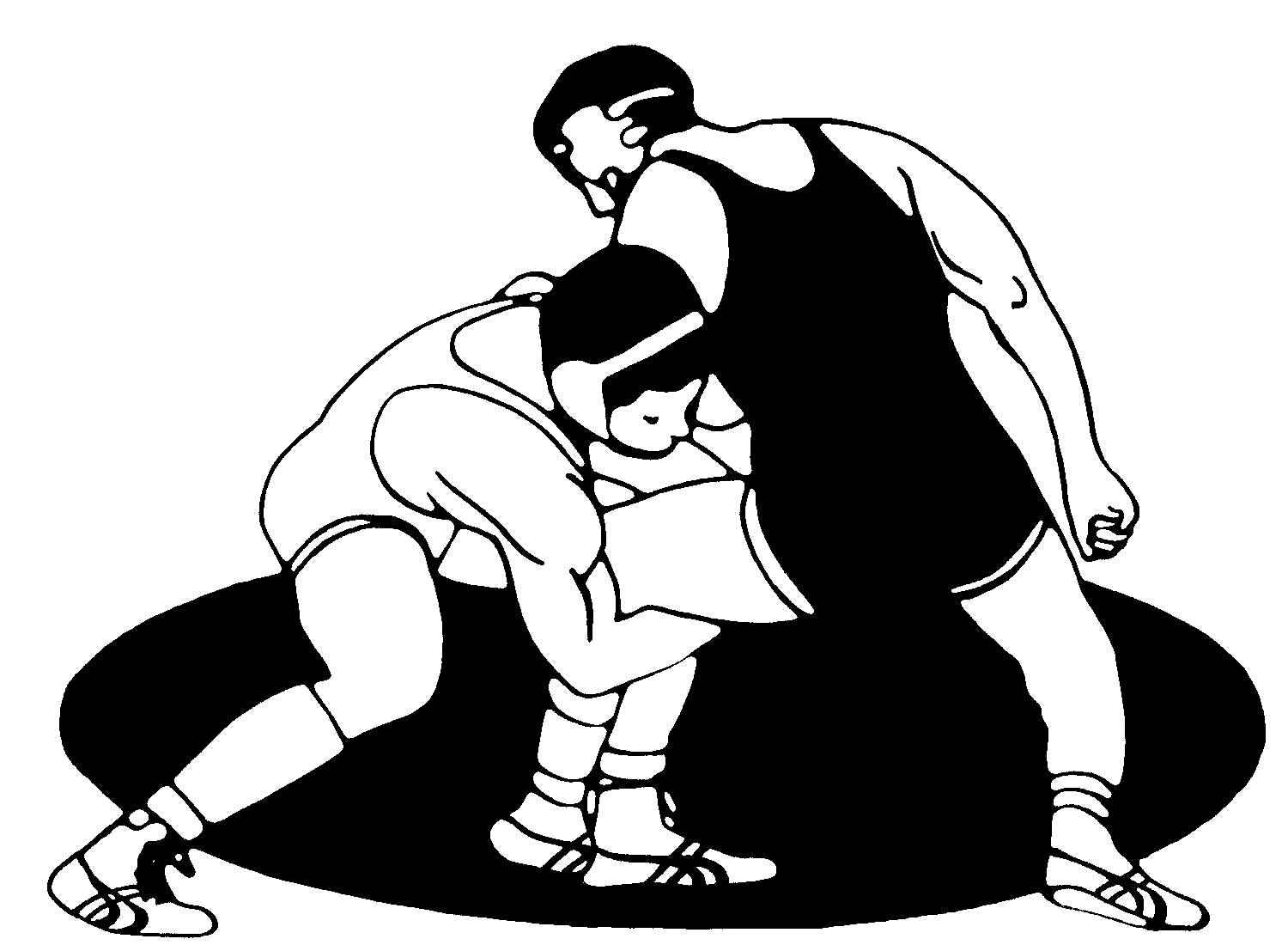Wrestlers clipart two. Free girl wrestling cliparts