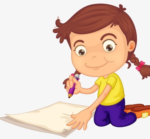 Girl clipart writing, Girl writing Transparent FREE for download on ...
