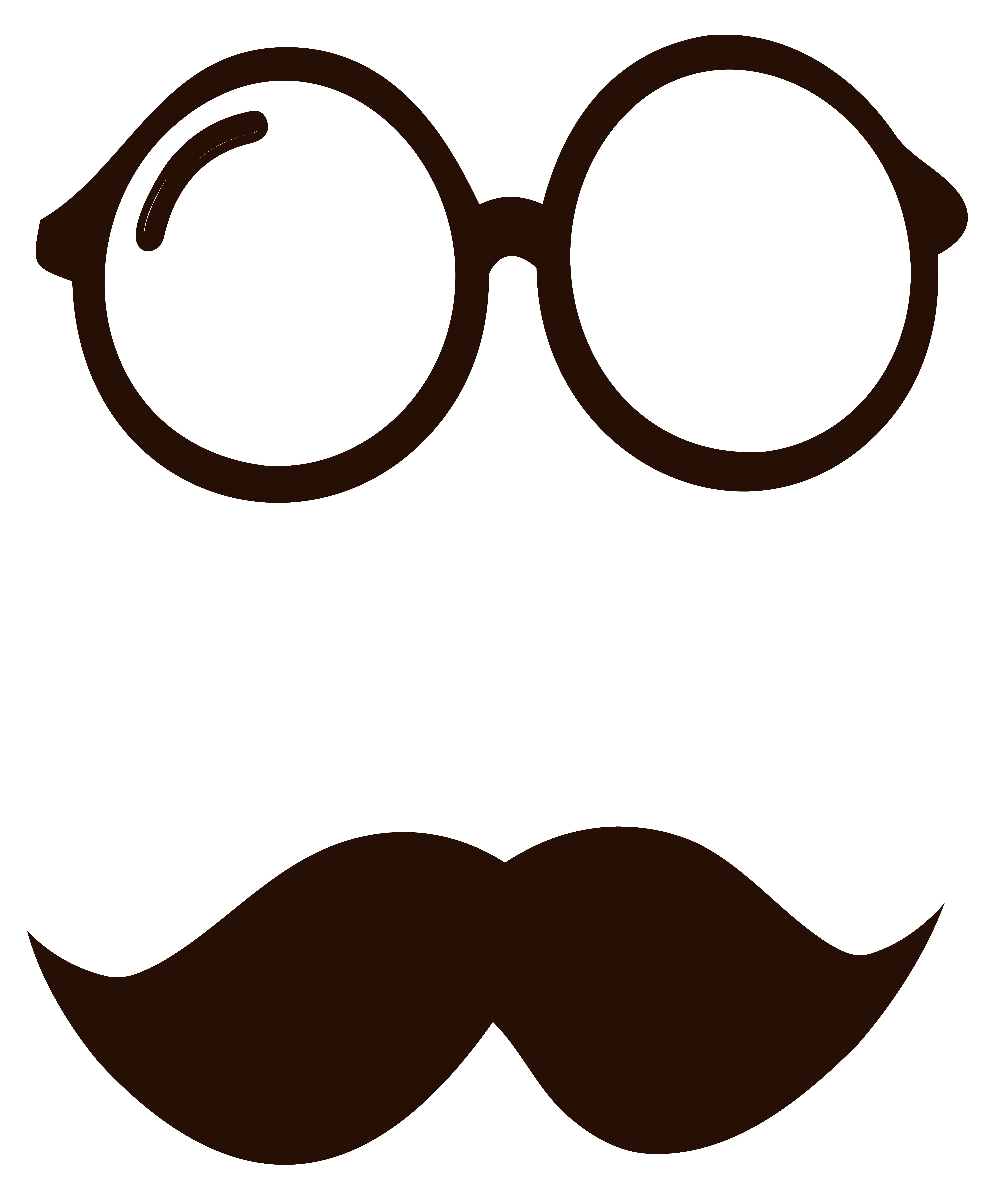 eyeglasses clipart grey mustache