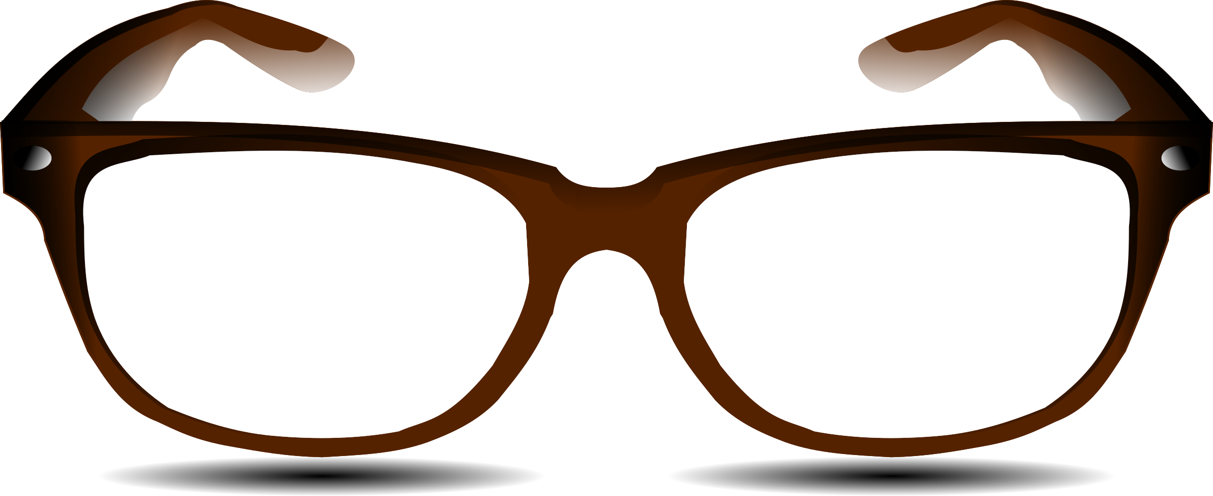 eyeglasses clipart brown glass. 