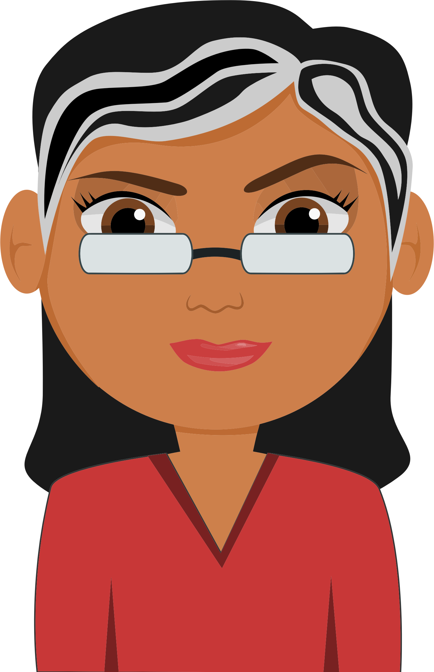 Clipart glasses librarian. Cartoon woman with big