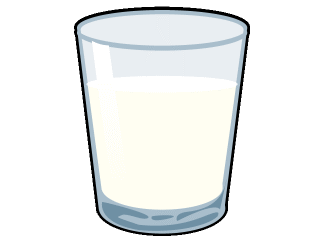 clipart milk half cup