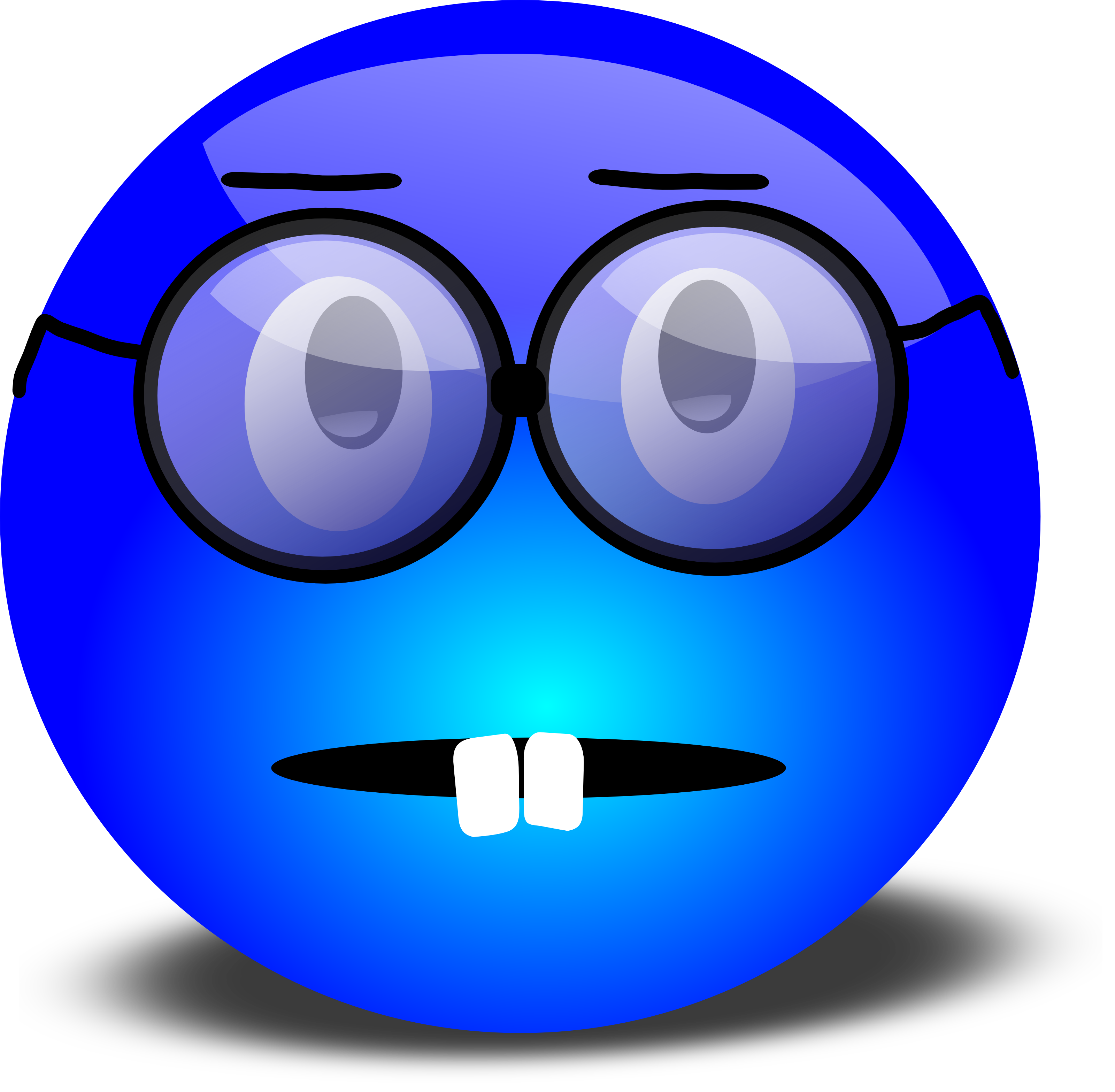 Clipart ruler blue. Smiley face with mustache