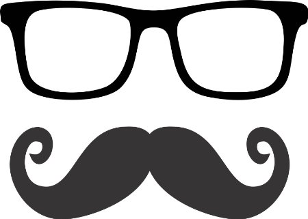 mustache clipart geeky glass