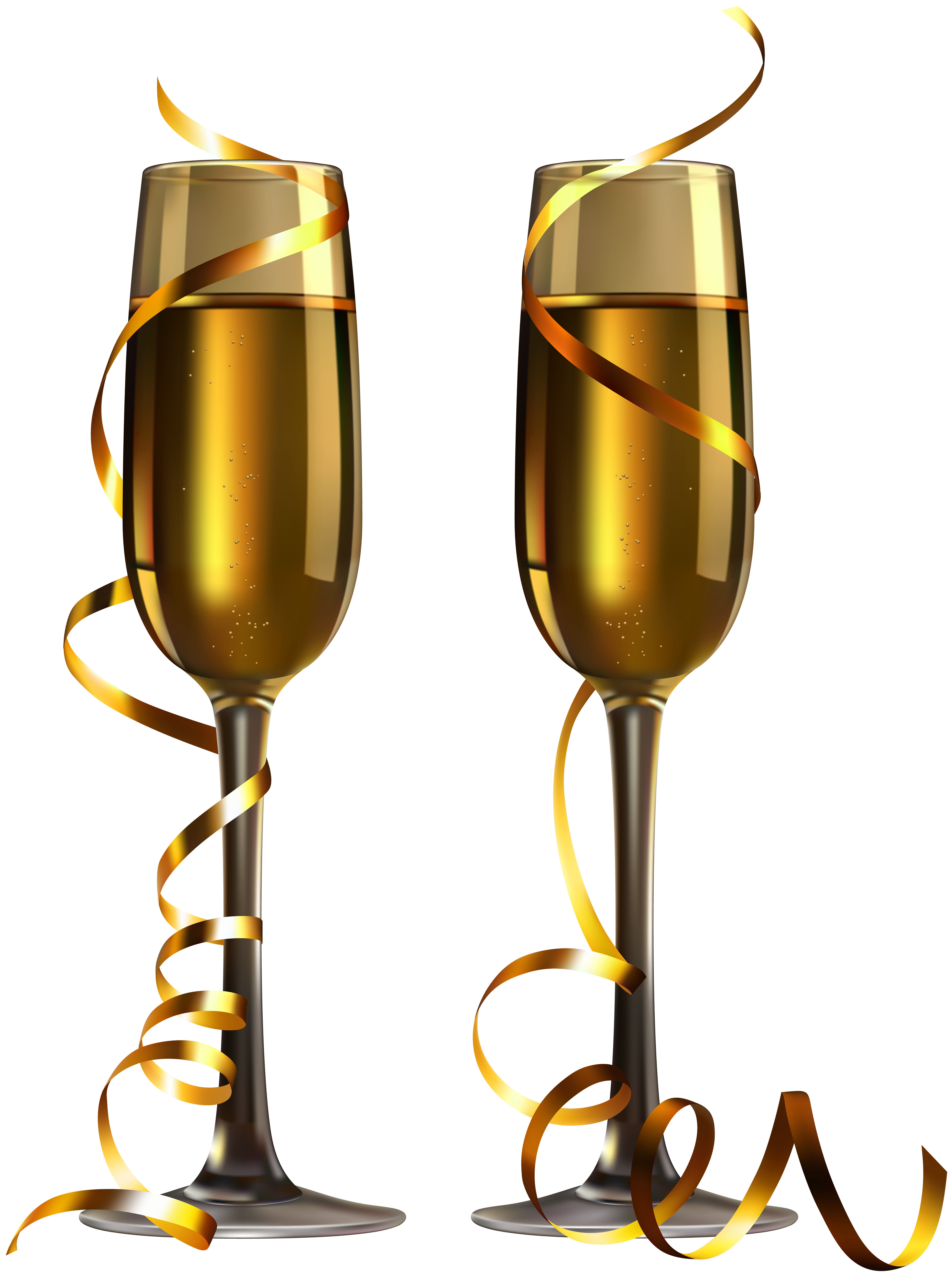 Gold clipart champagne glass. New year glasses png