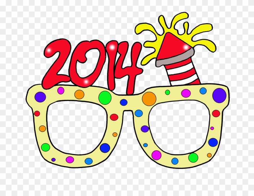 clipart glasses new year