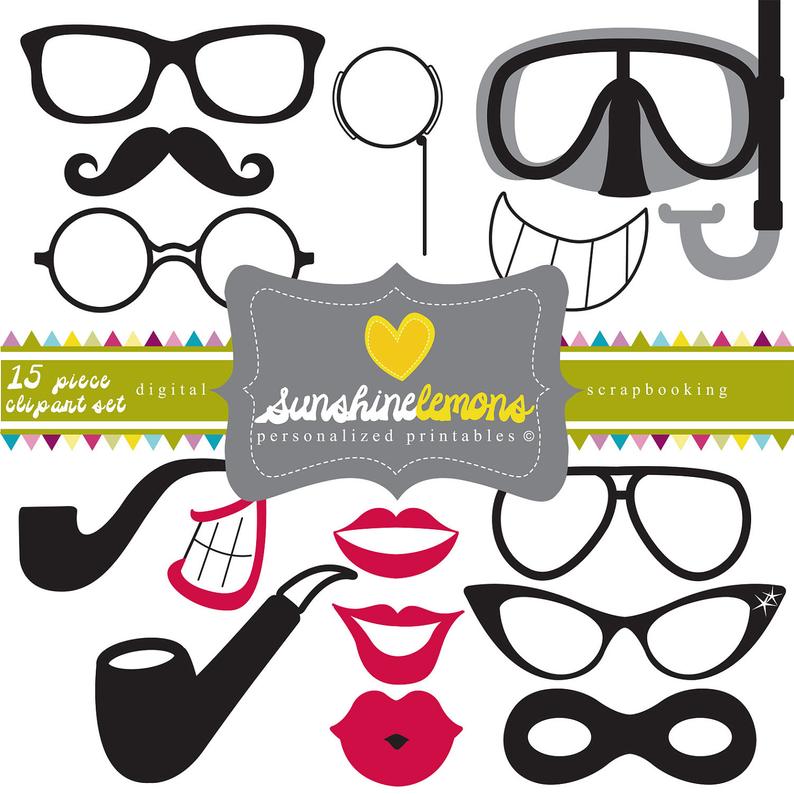 clipart glasses party