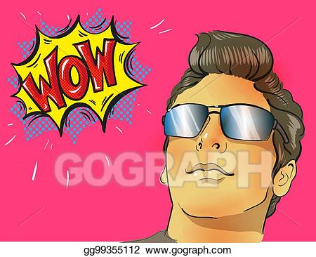 Eps illustration wow art. Clipart glasses pop