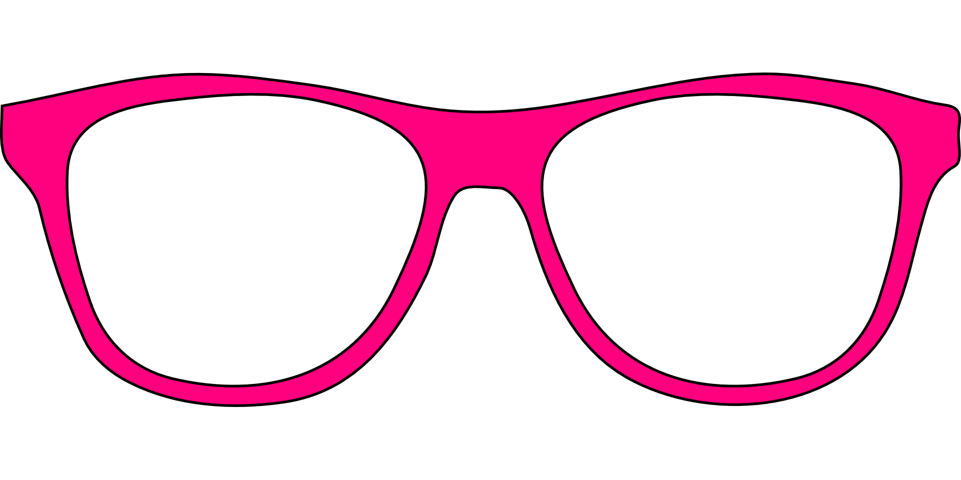 Pink eye glasses template. Vision clipart eyeglass frame