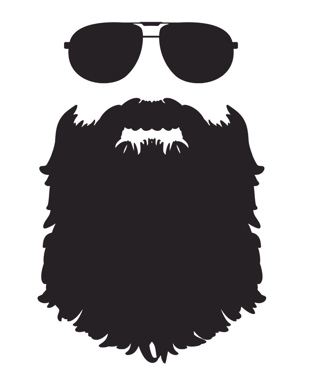 Clipart glasses silhouette. Beard clip art transprent