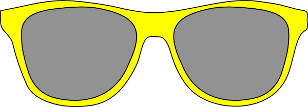 clipart glasses yellow