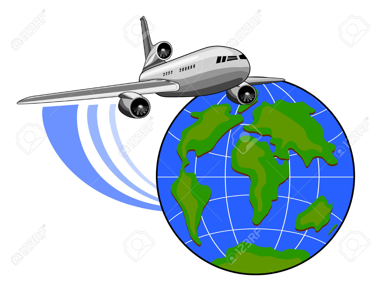 clipart plane vacation