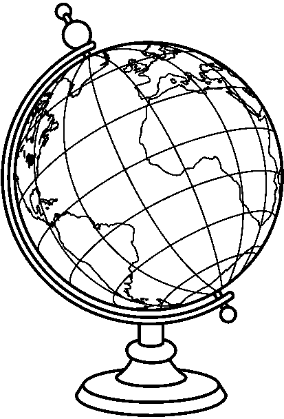 globe clipart lineart