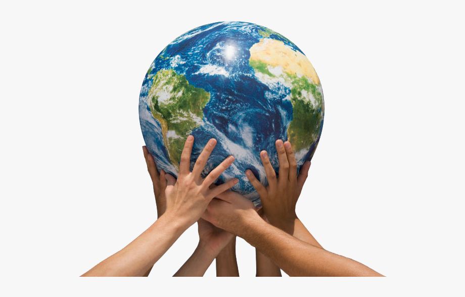 Earth png . Clipart globe hands holding