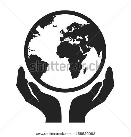 Clipart globe hands holding. Earth stock photos photography