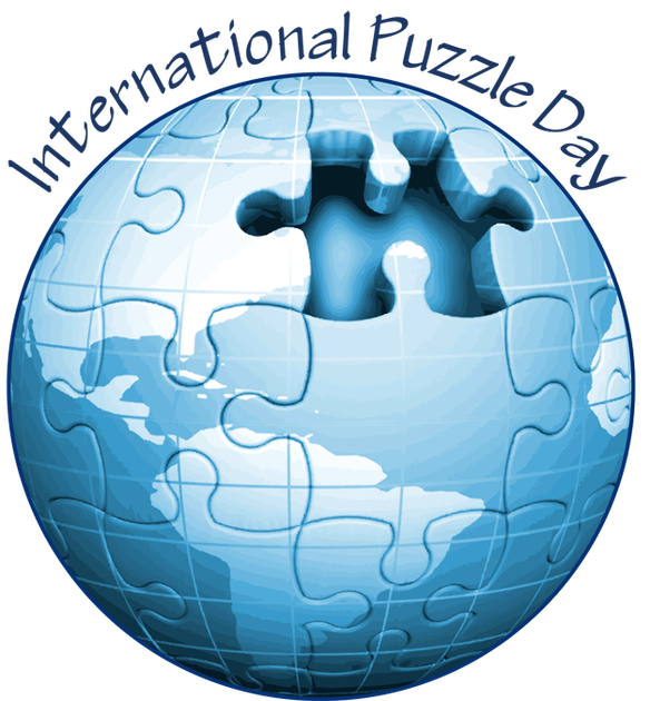 Puzzle is almost here. Clipart globe international day