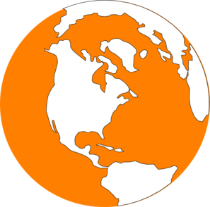 Planet clip art at. Earth clipart orange