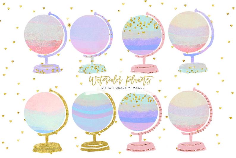 clipart globe pastel