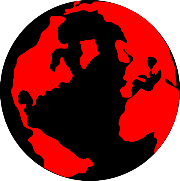 globe clipart red