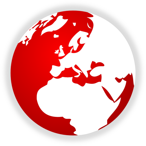 clipart globe red