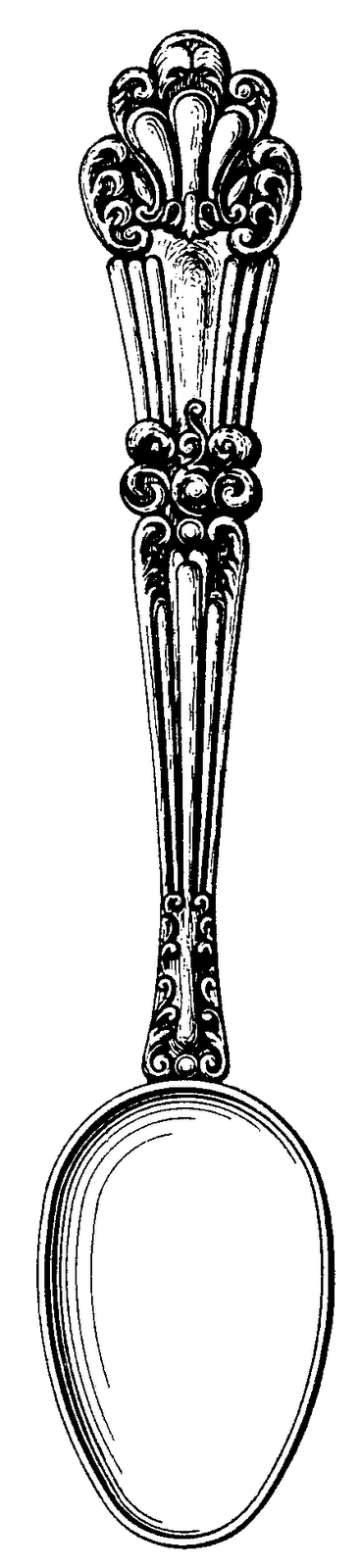 fork clipart victorian