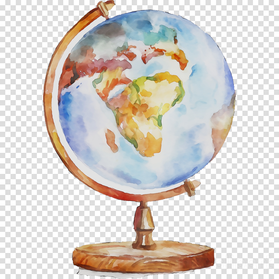 clipart globe watercolor
