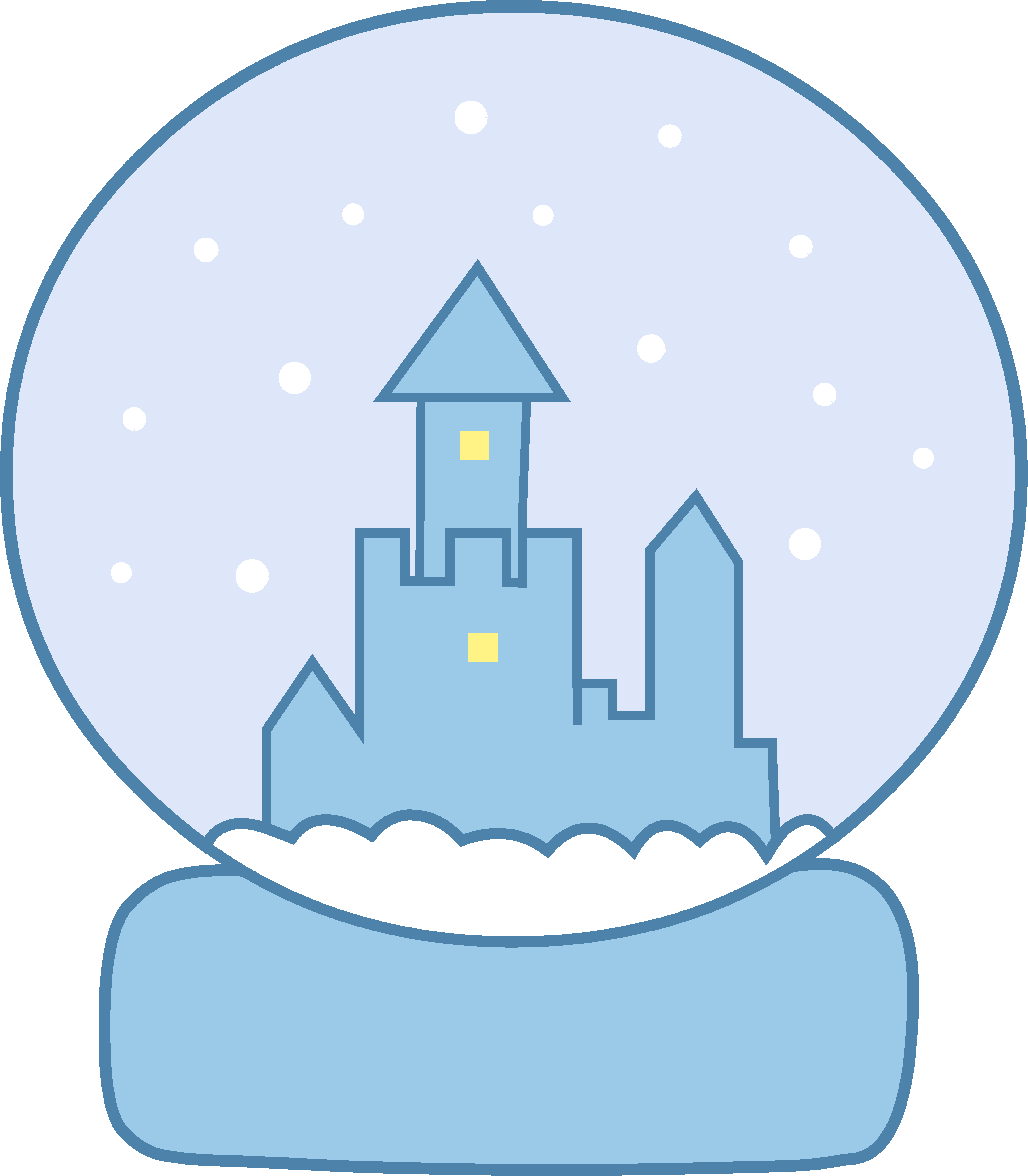 Holidays clipart snowglobe. Pretty blue snow globe