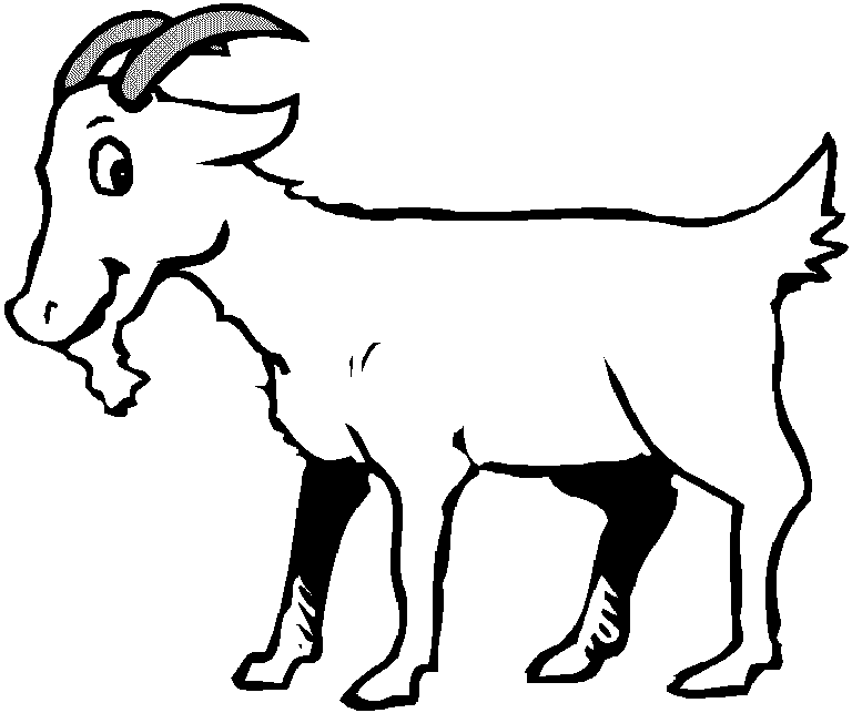 Goat clipart 3 goat. Coloring sheet show ideas