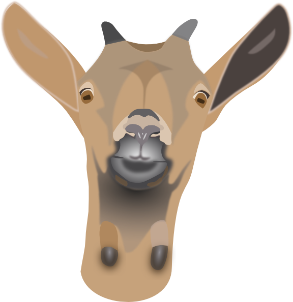 Head clipart donkey. Goat clip art at