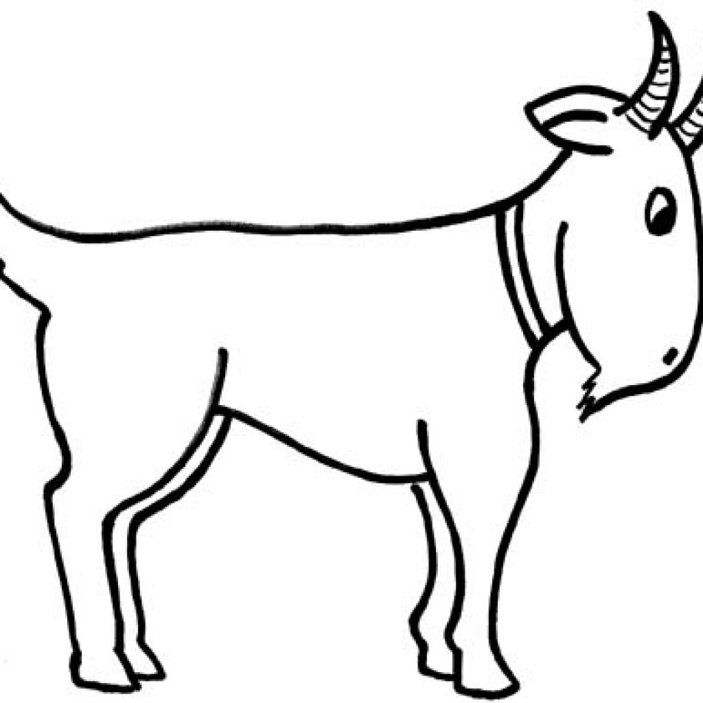 clipart goat black and white