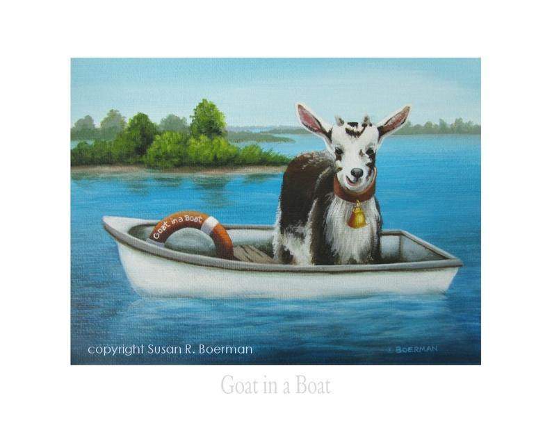 goat clipart boat