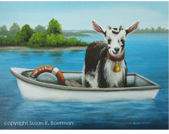 clipart goat boat