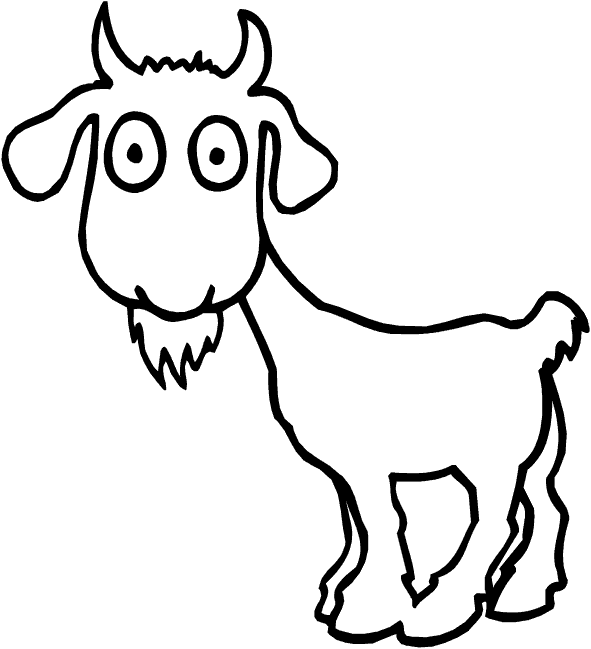 clipart goat coloring