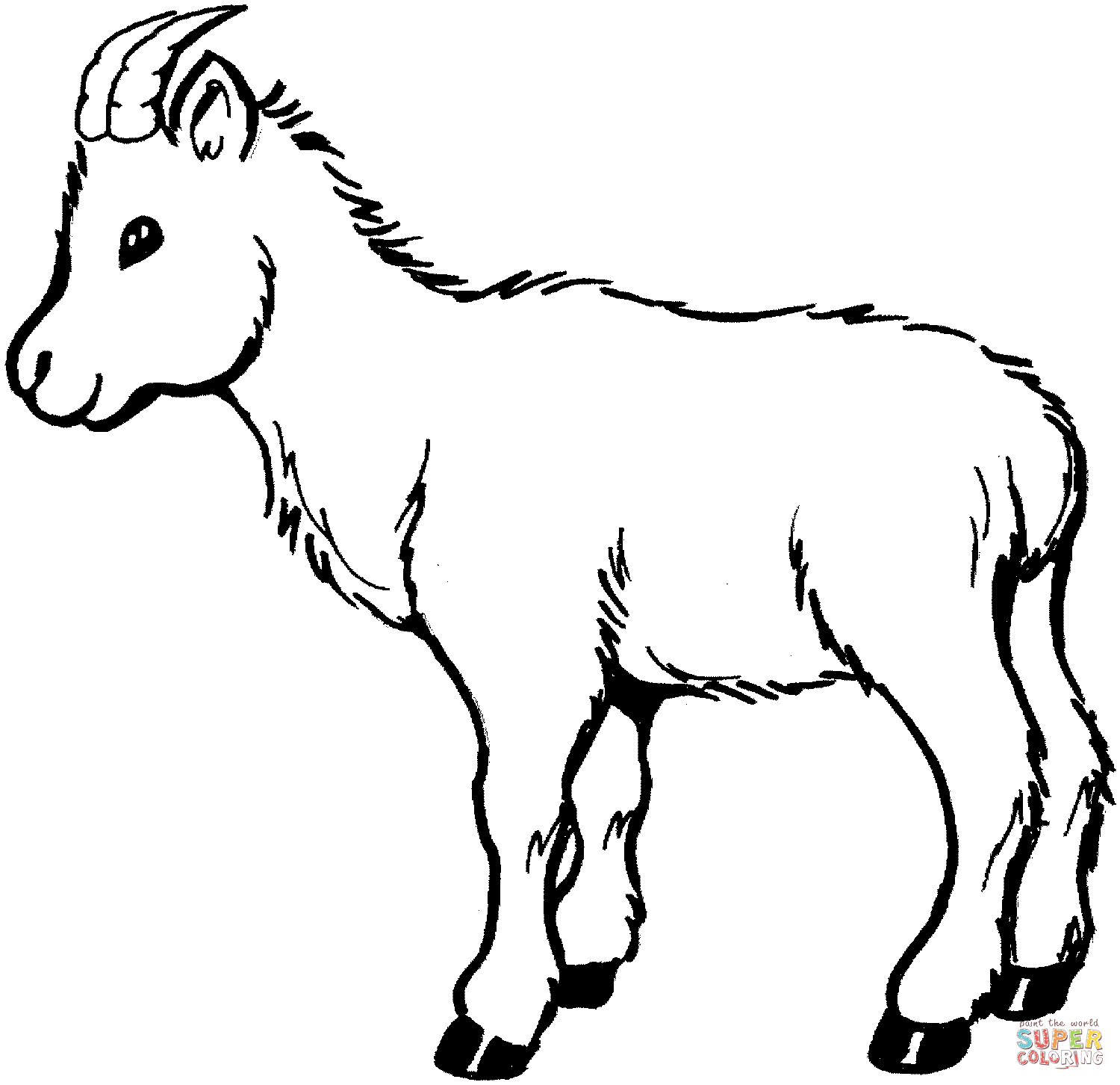 Clipart Goat Coloring Page Clipart Goat Coloring Page