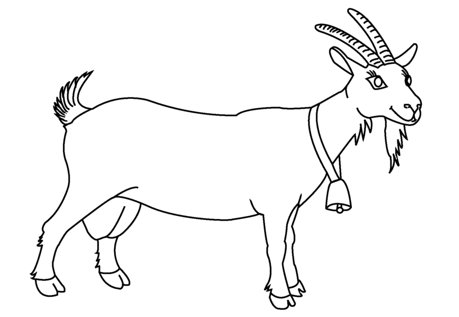 clipart goat coloring