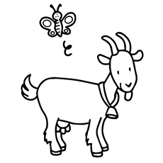 Top free printable coloring. Clipart goat colour