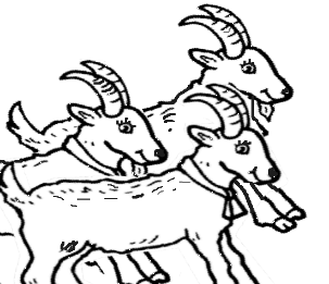 Clipart goat colour. Free billy goats gruff