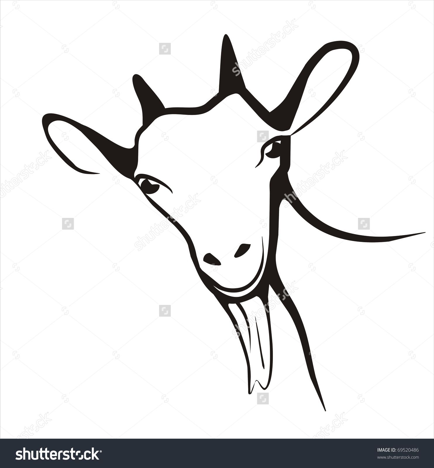 clipart goat female goat
