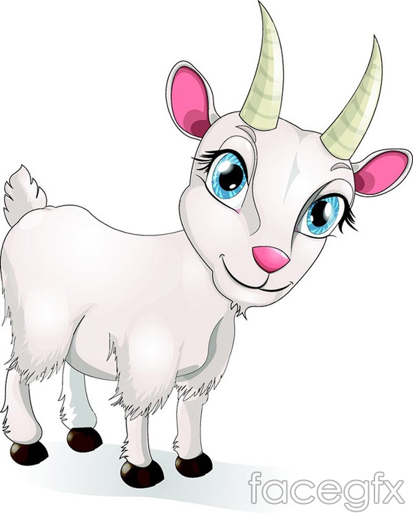 clipart goat girl goat