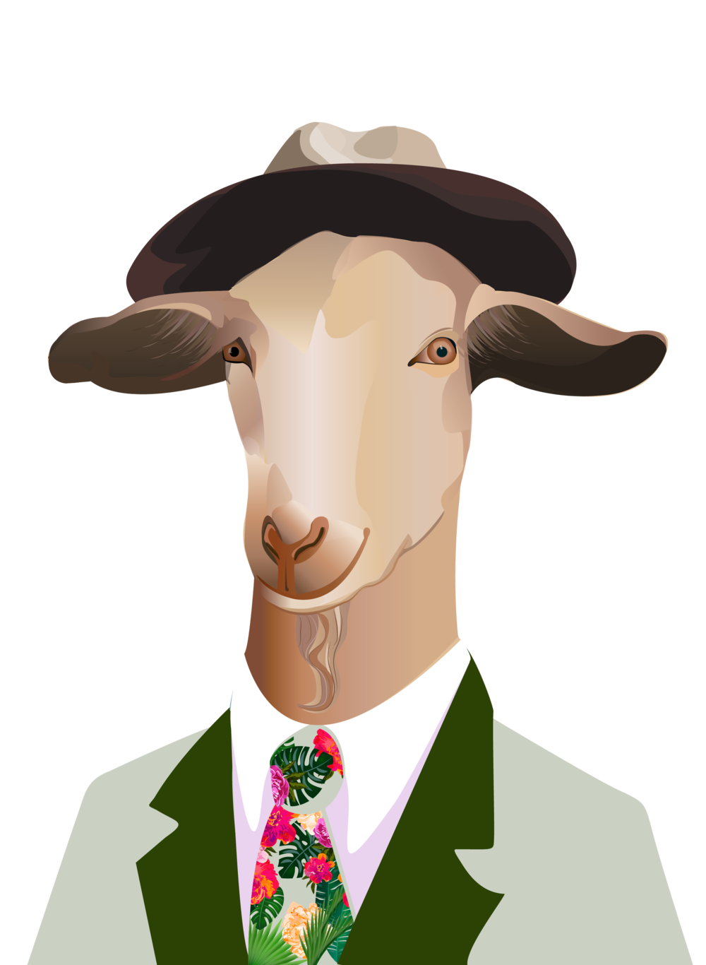 clipart goat goat mask