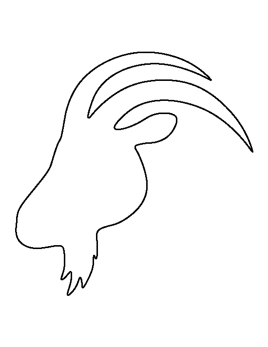 Clipart goat head. Pattern use the printable