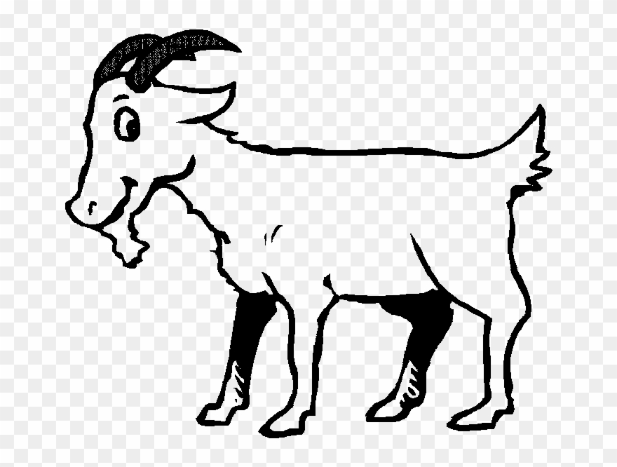 clipart goat line art